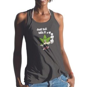 The Blind Medium | Racerback 420 Just Roll It Graphic Tank Top